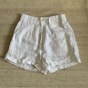 Madewell White linen shorts!